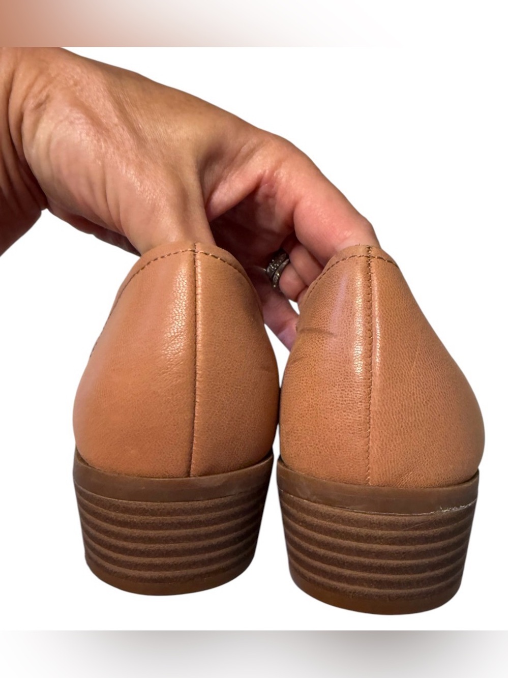 Sole Society Blush-Tan D'Orsay Open-Toe Flats - Picture 4 of 16